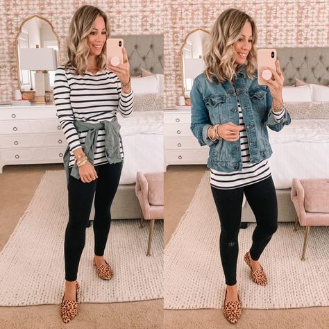 Black White Top Outfit, White And Black Striped Shirt Outfit, Black Striped Shirt Outfit, Stripe Shirt Outfit, Teacher Outfits Amazon, White Striped Shirt Outfit, Striped Shirt Outfit, Closet Outfits, Striped Sweater Outfit