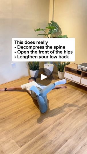 181K views · 1.5K reactions | Decompress your spine, Unlock your tight Hips & Lengthen your Lower Back with this simple stretch!! — #reelsviralシ #lowbackpain #backpain #backpainstretch | Physical Therapy Session | Physical Therapy Session · Original audio Spine Exercises, Shoulder Stiffness, Weights At Home, Exercise Back, Exercises Back, Low Back Pain Relief, Back Exercise, Hip Exercises, Back Stretches For Pain