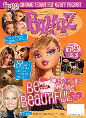 Bratz Magazine, 2000s Fashion Aesthetic, 2000s Magazines, Magazine Cover Page, Wall Cutout, Magazine Layout Inspiration, Y2k Posters, Teen Magazine, Free Poster