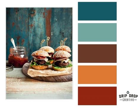 Color & Design Blog | Drip Drop Creative Rust Jeans, Modern Living Room Colors, Teal Door, Living Room Color Combination, Colour Palate, Kitchen Colour Combination, Belt Jacket, Room Color Combination, Bedroom Colour