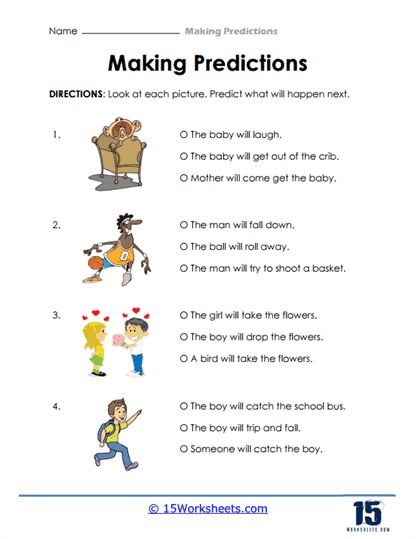 Making Predictions Worksheet, Prediction Worksheet, Worksheet Grade 1, Summarizing Worksheet, Predicting Activities, Cells Worksheet, Assignment Sheet, Making Predictions, Preschool Math Worksheets