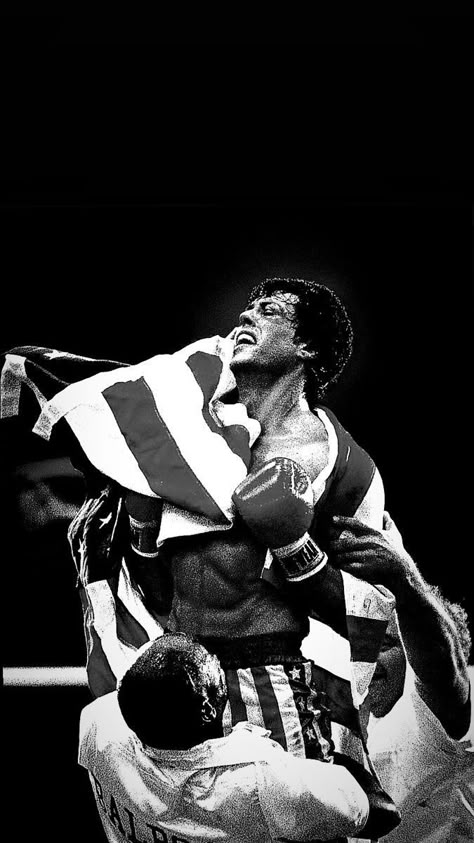 Rocky Balboa Black And White, Rocky Wallpaper Sylvester Stallone, Rambo Wallpaper, Rocky Balboa Poster, Rocky Poster, Creed Movie, Apollo Creed, Batman Comic Wallpaper, Gym Wallpaper