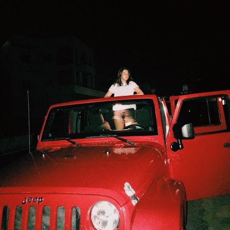 Red Jeep Wrangler Aesthetic, Red Jeep Aesthetic, Jeep Aesthetic Interior, Jeep Aesthetic Summer, Jeep Aesthetic, Red Jeep Wrangler, Red Jeep, Chasing Cars, Aesthetic Interior