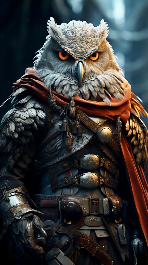 Mj5.2 Dnd Owlin Paladin, Owlfolk Dnd, Owling Dnd, Aarakocra Dnd, Owl Warrior, Thief Character, Ranger Dnd, D D Character Ideas, Dungeons And Dragons Classes