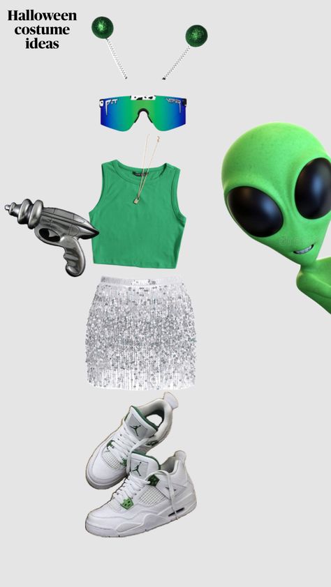 #alien #halloween #outfitinspo #costume #inspo #halloweeninspo #slay Alien Halloween Costumes, Alien Outfit, Alien Halloween Costume, Alien Halloween, Alien Costume, Cute Alien, Costume Inspo, Halloween Inspo, Coldplay