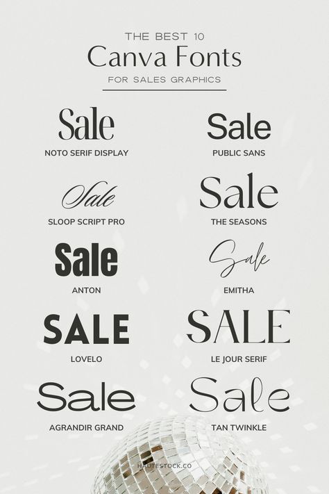 Canva Professional Fonts, Popular Fonts On Canva, Best Fonts For Instagram Posts, Canva Business Fonts, Font For Clothing Brand, Professional Fonts Business, Formal Canva Fonts, Best Typography Design, Best Free Canva Fonts