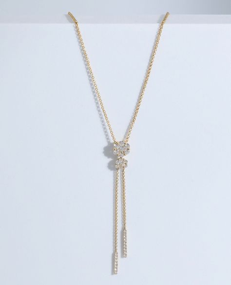 Lariat Necklace Diamond, Gold Mala, Diamond Lariat Necklace, Pearl Jewelery, Lariat Necklaces, Lariat Style Necklace, Jewelry Designing, Jewelry Accessories Ideas, Necklace Diamond