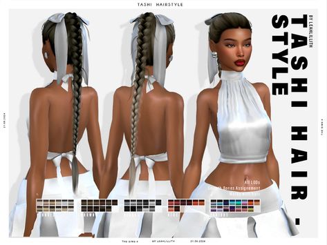 Sims Female Hair, Leah Lillith, Sims 4 Piercings, Mod Hair, G Hair, Sims 4 Game Mods, Sims 4 Gameplay, Hair Creations, Sims Hair