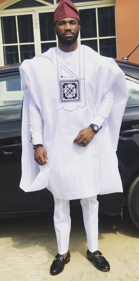 Anifarez White Agbada Designs For Men, White Agbada Styles Men, White Agbada Designs, Agbada Styles Men, Agbada Designs For Men, White Agbada, Agbada For Men, Men African Wear, Agbada Design