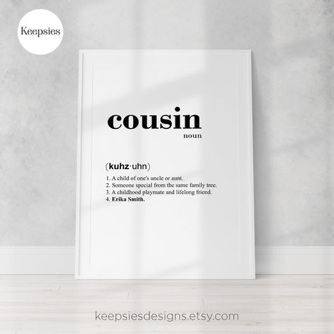 Birthday Gift Ideas For Cousin, Cousin Definition, Christmas Gifts For Cousins, Cousin Birthday Gifts, Gift For Cousin, Cousin Birthday, Cute Birthday Ideas, Cousin Gifts, Cute Presents