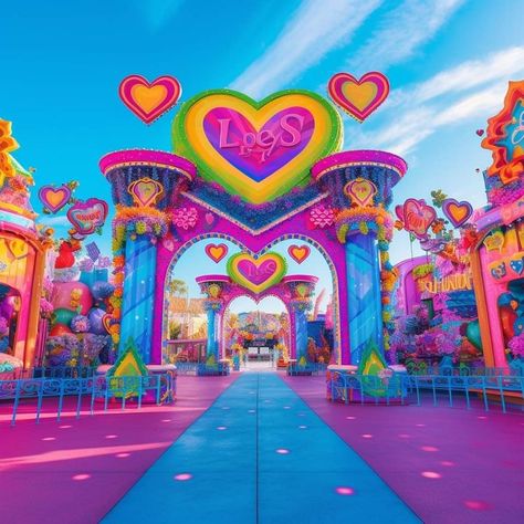 Dreamcore Aesthetic, Paint Color Ideas, Exterior Paint Color, Dreamcore Weirdcore, Colorful Space, Rainbow Aesthetic, Neon Aesthetic, Lisa Frank, Weird Dreams