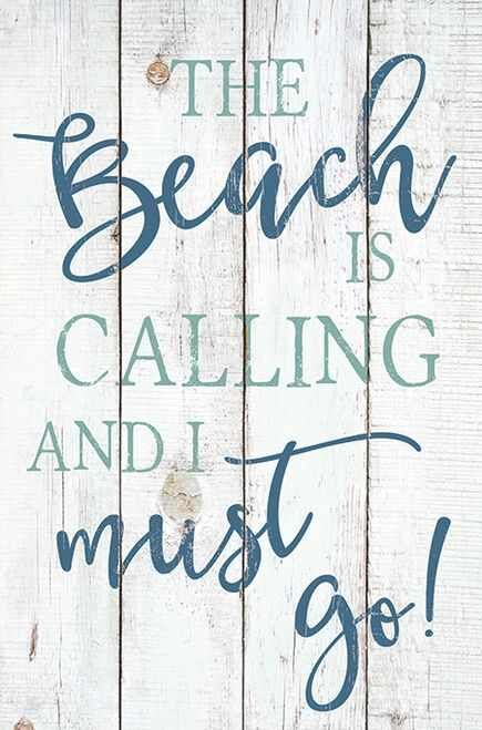 Cottage Decorating The Beach Is Calling Wooden Sign - 16 x 24 inches - Country Marketplace Cottage Decorating Beach Sayings And Quotes Signs, Beach Porch Signs, Beach Signs And Sayings, To The Beach Sign, Vacation Sign, Beach Cottage Design, Beach Chic Decor, Beach Signs Wooden, Beautiful Beach Houses