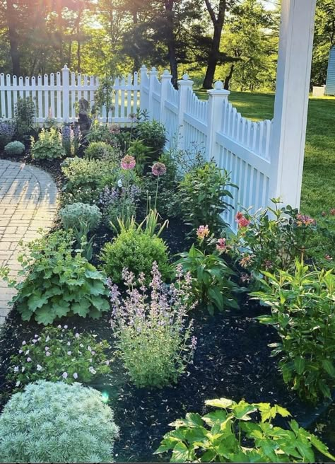 Garden River, Garden Vegetables, Fall Garden Vegetables, Cottage Garden Design, Recycled Garden, White Picket Fence, Cottage Gardens, Fall Garden, Home Landscaping