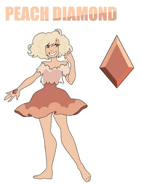 Diamond Gemsona, Peach Diamond, Su Oc, Steven Universe Fusion, Tiny Toons, Steven Universe Diamond, Pink Diamond Steven Universe, Steven Universe Oc, Steven Universe Au