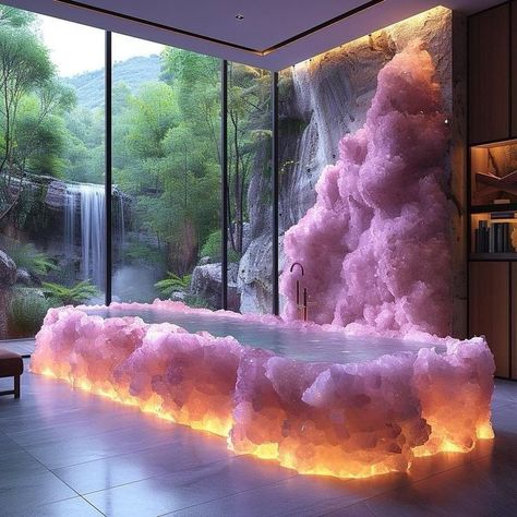 Crystal Room, Dream Bedroom Inspiration, Dream Bath, Cosy Room, House Arch Design, Unique House Design, Inspire Me Home Decor, Spa Room, Unique Houses