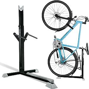 BIKE NOOK PRO Vertical Bike Stand & Rack - Freestanding, Upright Floor Stand for Indoor Bike Storage - Garages & Apartment : Amazon.co.uk: Sports & Outdoors Bike Nook, Vertical Bike Stand, Indoor Bike Storage, Bike Storage Garage, Bike Storage Solutions, Bike With Basket, Vertical Bike, Bicycle Stand, Bicycle Storage