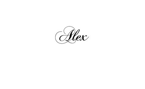 Tattoo Name Alex using the font style ChopinScript Regular Name Alex Tattoo, Alex In Cursive, Alex Tattoo Name Design, Alex Name Tattoo, Alex Tattoo Name, Tattoos Cursive, Alex Name, Tatto Name, Alex Tattoo