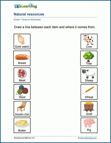 Natural resources worksheets | K5 Learning Grade 4 Natural Science Worksheets, 1st Grade Science Worksheets Free Printable, Natural Resources Worksheet, Natural Resources Activities, Homeschooling First Grade, Earth Activities, Science Quiz, Cvc Worksheets, Good Study Habits