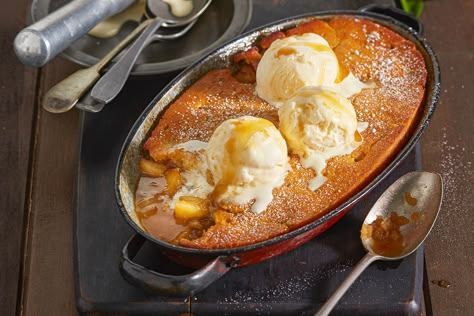 Easy apple and caramel self-saucing pudding Recipe | Better Homes and Gardens Apple And Caramel, Caramel Pudding Recipe, Pudding Desserts Recipes, Self Saucing Pudding, Winter Dessert, Winter Dessert Recipes, Pudding Dessert, Apple Dessert, Winter Desserts