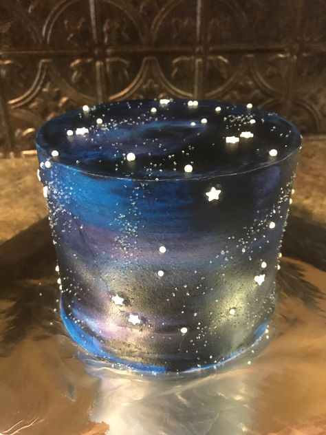 Galactic Cake Ideas, Star Wars Galaxy Cake, Space Party Cake, Starry Cake, Universe Cake, Outer Space Cake, Stars Cake, Galaxy Birthday Cake, Space Themed Birthday Cake