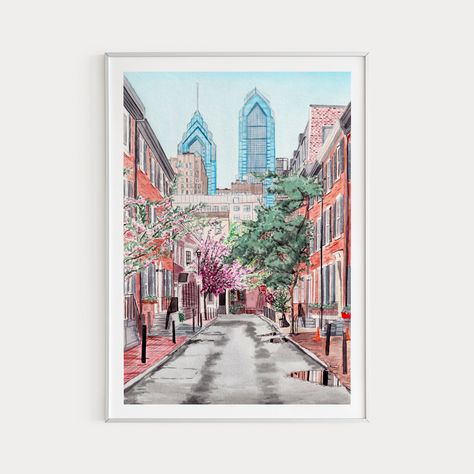 Philadelphia Painting, Philadelphia Art Print, Philly Art, Philadelphia Wall Art, Philadelphia Print, Philadelphia Art, Texas Wall Art, Austin Art, Texas Art