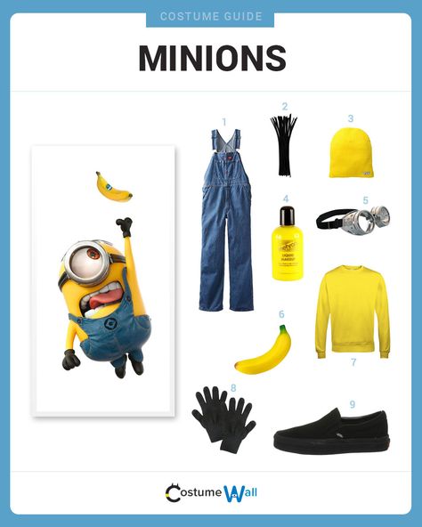 Dress Like A Minion, Minion Dress Up, Gru Costume, Minion Dress, Despicable Me Costume, Minions 2, Movie Character Costumes, Character Dress Up, Minion Costumes