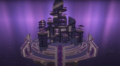 End Dimension Builds Minecraft, Mega Builds Minecraft, End Base Minecraft, Minecraft End Base, Space Themed Minecraft Builds, Minecraft Space Build, Minecraft End Builds, Minecraft Sci Fi Base, Astronomy Tower Minecraft