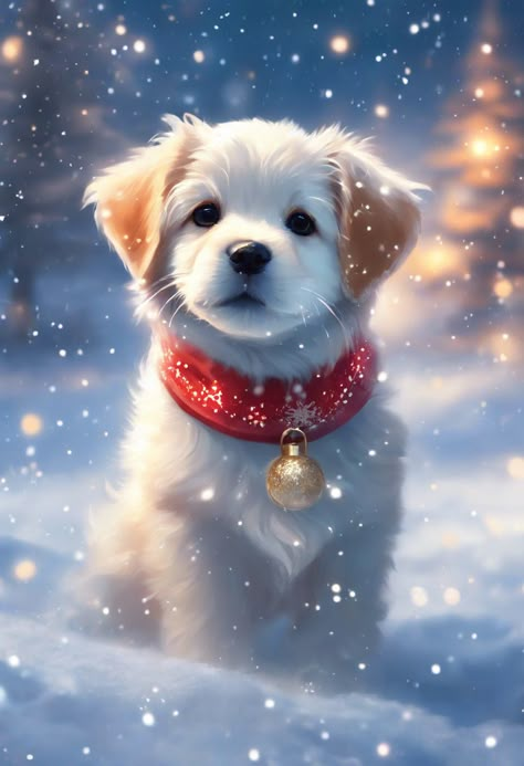 Christmas Prints Free, Dog Poems, Really Cute Puppies, Cute Christmas Wallpaper, Cute Animal Clipart, Christmas Puppy, Cartoon Dog, Christmas Scenes, Dog Drawing