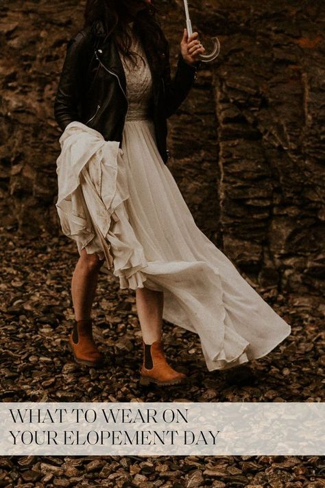 Bride hikes along rocky path during elopement day. Wedding Attire For Groom, Elopement Shoes, Outdoor Wedding Attire, Elopement Attire, Outdoor Wedding Shoes, Wedding Dress Outdoor, Wedding Footwear, Wedding Dress Unique, Unique Elopement