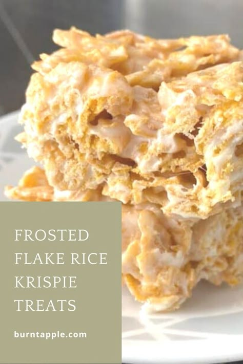 Frosted Flakes Treats, Marshmellow Treats, Marshmallow Treats Recipe, Bake Snacks, Flake Recipes, Rice Crispy Treats Recipe, Marshmallow Desserts, Bake Sweets, The Best Rice