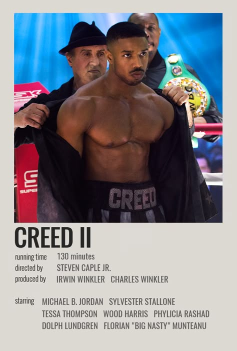 Creed Poster Movies, Creed Polaroid Poster, Creed Movie Wallpaper, Creed 3 Movie, Creed Movie Poster, Viktor Drago, Creed Poster, Minimalistic Polaroid Poster, Black Love Movies