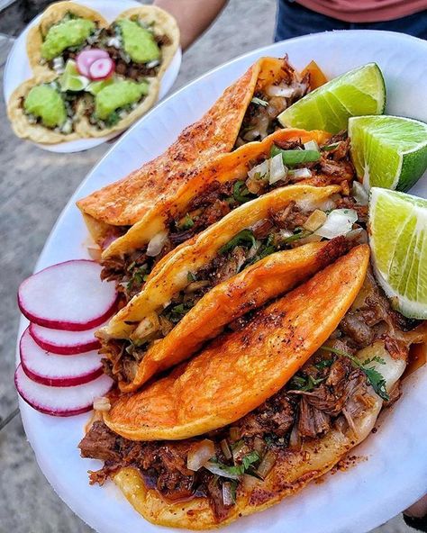 Spicy barria tacos are some of our favorites!  Drizzle our #greensriracha on top for a burst of garlic and spice! Grab your #srirachagranada today from @amazon ! Link in bio. . Credit to @foodiemobbb Damn Im seriously in need of some Tacos de Birria soooon!!!  . . #tacoloco #tacofest #tacolover #tacogram #tacolove #condiment #sauceking #sauceboss #sauceitup #saucey #hotsauceaddict #hotsauceaddict #hotsaucelover #besthotsauce #spicysauce #lunchtimes #lunchfood #lunchtoday #bestlunch #tastylunch # Birria Tacos, Food Goals, Mexican Food Recipes Authentic, Food Obsession, Pretty Food, Food Cravings, I Love Food, Aesthetic Food, Good Eats