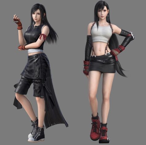 TIFA Tekken Girls Characters, Tekken Characters Female, Tifa Lockhart Outfit, Tifa Ff7, Tifa Lockhart Cosplay, Final Fantasy Xv Prompto, Tekken Girls, Video Game Outfits, Cloud And Tifa