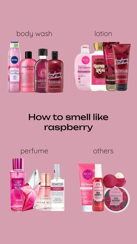 How To Smell Like Berries, How To Smell Like Blue Raspberry, If You Want To Smell Like Strawberries, Smell Like Raspberry, Kylie Jenner Lip Tutorial, Perfume That Smells Like Strawberries, Raspberry Perfume, Scent Combos, Shower Tips