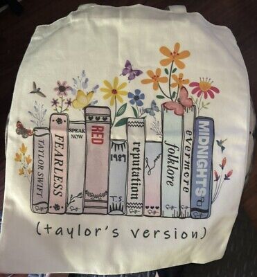 TAYLOR SWIFT ERAS TOUR TOTE BAG  | eBay Tote Bag Painting Ideas Taylor Swift, Taylor Swift Tote Bag Design, Taylor Swift Tote Bag, 16th Birthday Wishes, Taylor Swift Merchandise, Swift Aesthetic, Taylor Swift Birthday, Diy Tote, Limited Edition Bag