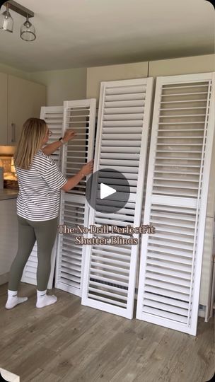 White Shutter Blinds, White Shutters, Shutter Blinds, Upvc Windows, Kitchen Stand, Rental Decorating, Blinds For Windows, Kitchen Style, Shutters