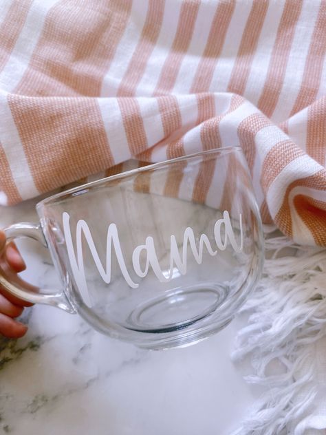 Another 𝒎𝒂𝒎𝒂 cup & we’re not mad about it 💁🏼‍♀️🤍 Museum Ideas, Mama Mug, Hand Design, Glass Mug, Picture Design, Hand Designs, Glass Cup, Cleaning Clothes, Left Hand