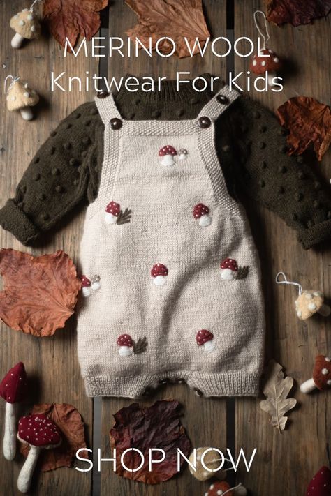 knitwear for children Baby Knitted Sweater, Baby Sweater, Knitting Baby Clothes, Knit Baby Clothes, Baby Sweater Embroidery, Shirley Bredal, Cottagecore Baby Outfits, Cottagecore Baby Clothes, Newborn Embroidered Sweater