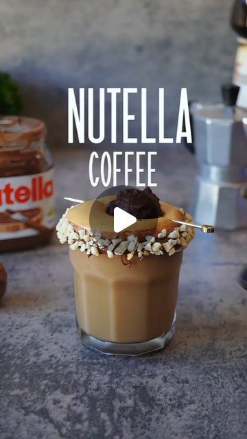 Hector | Cocktails & Drinks on Instagram: "NUTELLA COFFEE RECIPE  Let's make this delicious nutella coffee! If you love coffee and nutella, this is the drink you have to try. A wonderful, easy-to-make combination, perfect for when you need a pick-me-up - a delicious way to enjoy a caffeine fix!  15 g or 1 tablesoon Nutella 45 ml Espresso coffee 35 ml Hazelnut milk 20 ml Francelico liqueur  Top up Cacao & Coffee foam Garnish with Ferrero Rocher chocolate  🥂 CHEERS 🥂  #coffee #coffeedrinks #drinks #nutella #chocolate #cocktails #craftcocktails #drinkrecipe #coffelovers #mixology #instadrinks #instagood #bartender #reels #videorecipe #bar #howtomake #delicious" Coffee Garnish, Nutella Coffee Recipes, Cacao Coffee, Nutella Coffee, Coffee Foam, Ferrero Rocher Chocolate, Rocher Chocolate, Chocolate Cocktails, Hazelnut Milk