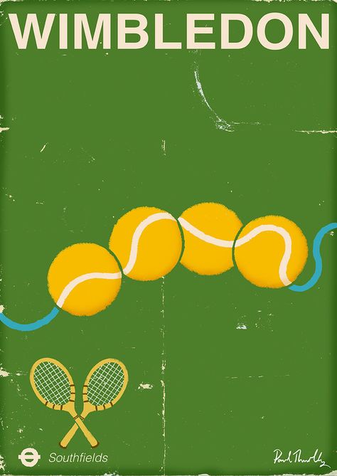 Wimbledon 2015 poster - www.paulthurlby.com Tennis Poster, Tennis Design, Tennis Posters, Tennis Art, Wimbledon Tennis, Sports Event, Vintage Tennis, Sports Graphics, Tennis Balls