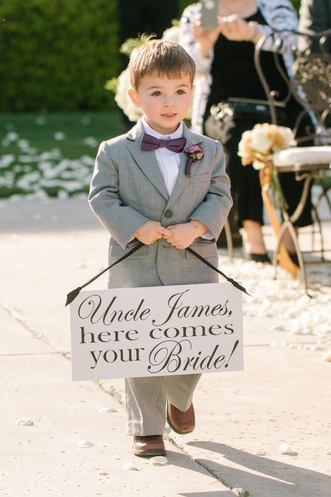 Ring Bearer Signs, Flower Girl Signs, Ring Bearer Flower Girl, Bride Sign, Bearer Outfit, Sonoma Wedding, Ring Bearer Outfit, Ring Bearer, Here Comes The Bride