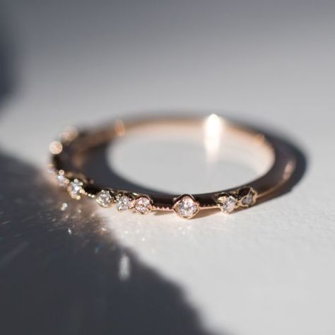 Diamond Dotted Ring Divorce Jewelry, Laurie Fleming, Unique Wedding Jewelry, Gold Knot Ring, Pink Morganite Ring, Black Crystal Earrings, Diamond Bridal Ring Sets, Stackable Diamond Rings, Dot Ring