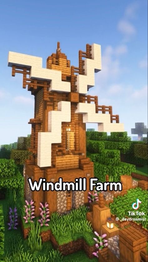 Windmill Minecraft, Minecraft Inspo, Minecraft