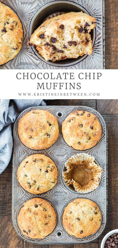 Small Batch Muffins, Moist Chocolate Chip Muffins, Chocolate Chip Muffin Recipe, Chocolate Chip Muffins, Wholesome Food, Muffin Recipes, Best Breakfast, Small Batch, Small Batches