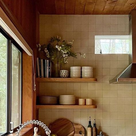 Zia Tile on Instagram: "This cozy kitchen from @nicolewear combines natural wood, metallic accents, and our super-neutral Bone cement 4x4’s" Zia Tile, Neutral Tile, Kitchen 2024, Cozy Kitchen, Kitchen Tiles, Kitchen Pantry, Metallic Accents, Kitchen Inspirations, Cement