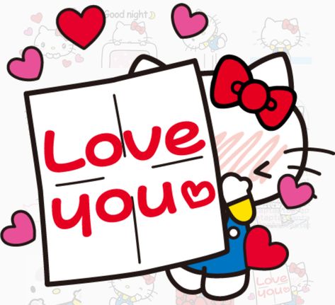 Hello Kitty Pop Up Sticker Hello Kitty Pop, Pop Up, I Love You, Hello Kitty, Love You, Kitty, I Love