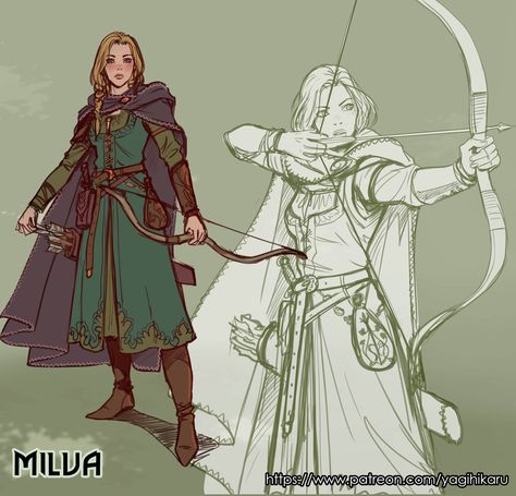 Drawing Manga, Fantasy Aesthetic, High Fantasy, Medieval Fantasy, Fantasy Clothing, The Witcher, Dnd Characters, World Of Warcraft, Character Portraits