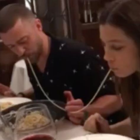 Justin Timberlake didn't need a suit and tie to commemorate this momentous occasion. The "Mirrors" singer celebrated his 10th wedding anniversary with actress Jessica Biel on Oct. 19 by sharing... Lady And The Tramp Spaghetti, Jessica Biel And Justin, R&b Artists, 10th Wedding Anniversary, Jessica Biel, Lady And The Tramp, Family Moments, Justin Timberlake, Best Husband