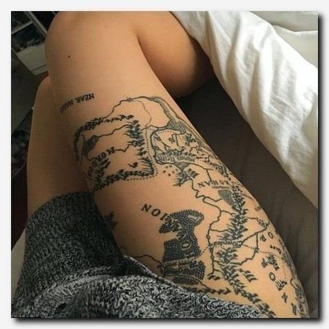 Tattoo Lower Back, Tolkien Tattoo, Lotr Tattoo, Game Of Thrones Tattoo, Map Tattoo, Lord Of The Rings Tattoo, Literary Tattoos, Map Tattoos, Marvel Tattoos