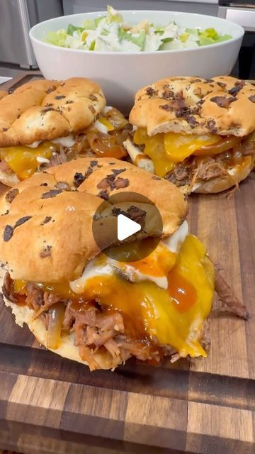 Luke Brown | #sponsored Crockpot Shredded Beef and Cheddar Sandwiches are easy to make and so good topped with Arby’s sauce! @arbys   INGREDIENTS 3 ... | Instagram Horsey Sauce, Onion Buns, Seasoning Steak, Crockpot Shredded Beef, Shredded Beef Sandwiches, Beef And Cheddar, Montreal Steak Seasoning, Luke Brown, Dinner Crockpot